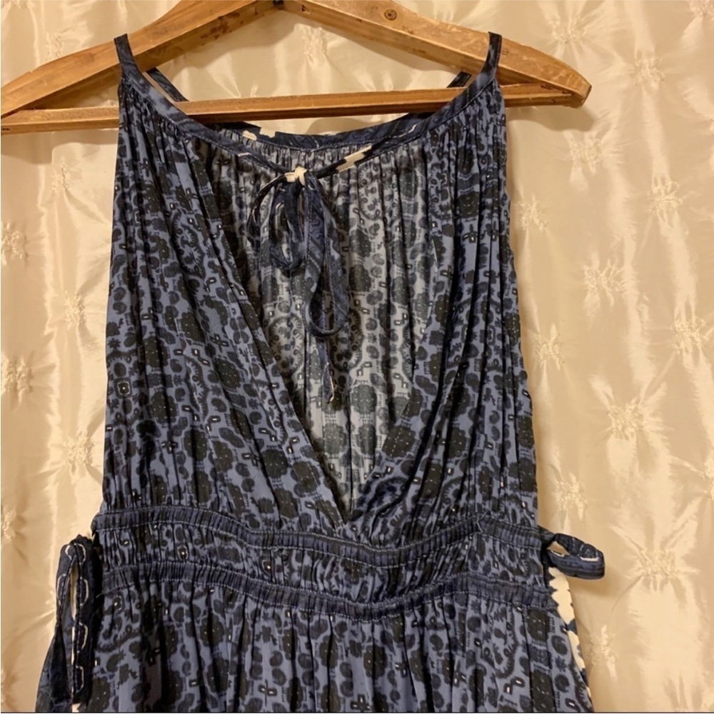 Free People Midsummer’s Day Tunic Blue Mini Dress Tank Top - Picture 6 of 13